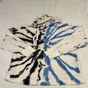 Style and company tie dyed black/blue/creme set